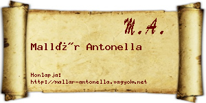 Mallár Antonella névjegykártya